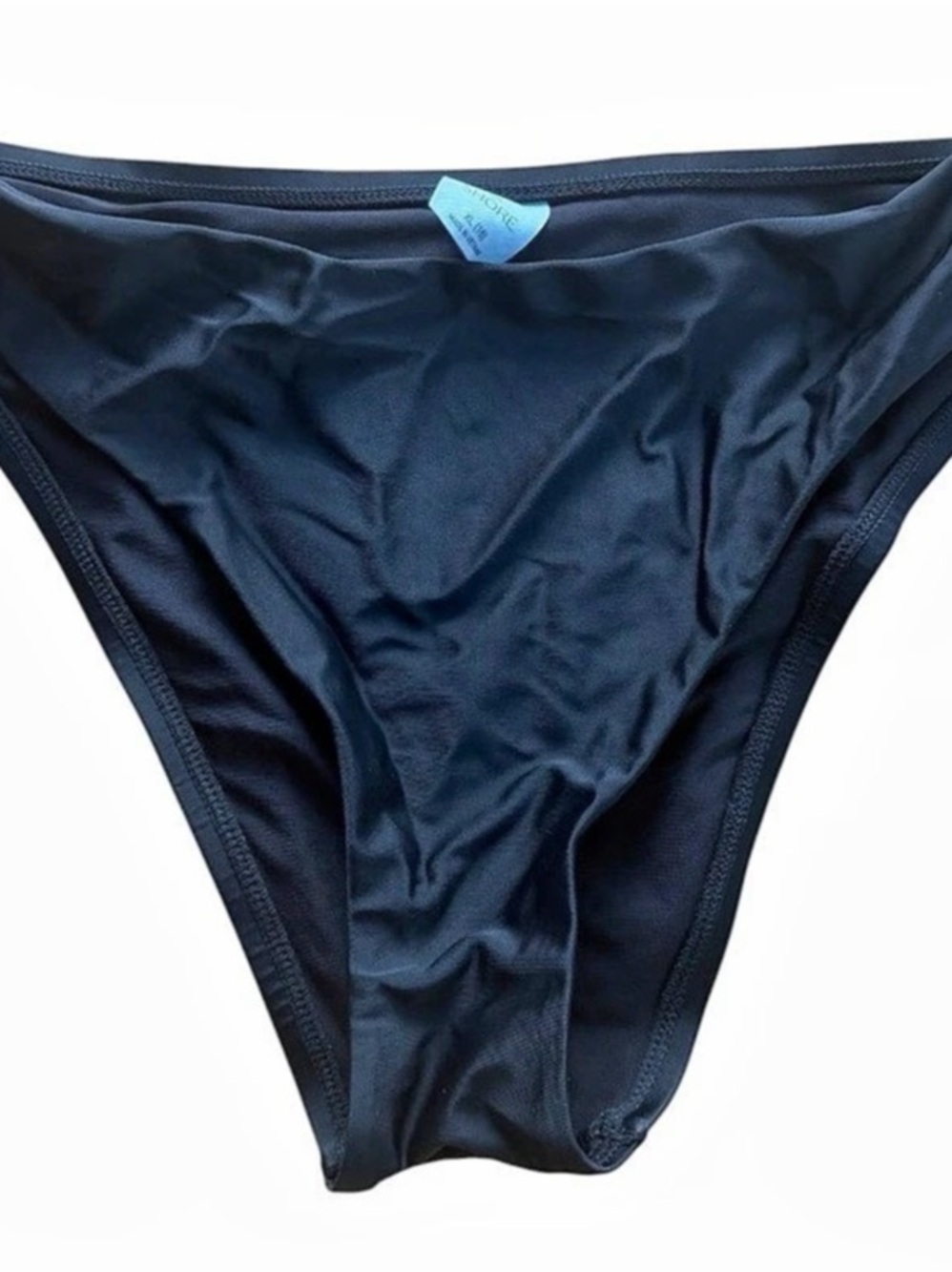 Shade & Shore Women's Size XL Black High-Leg Bikini Bottom Swimwear Swim Suit